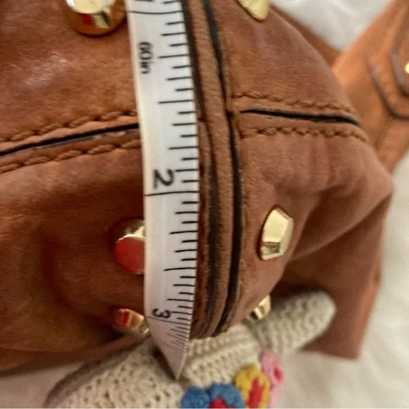 MICHAEL KORS TERRACOTTA/BROWN BOHO PEBBLE LEATHER SHOULDER BAG - Picture 6 of 9